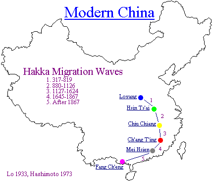 Migration Waves of the Hakka